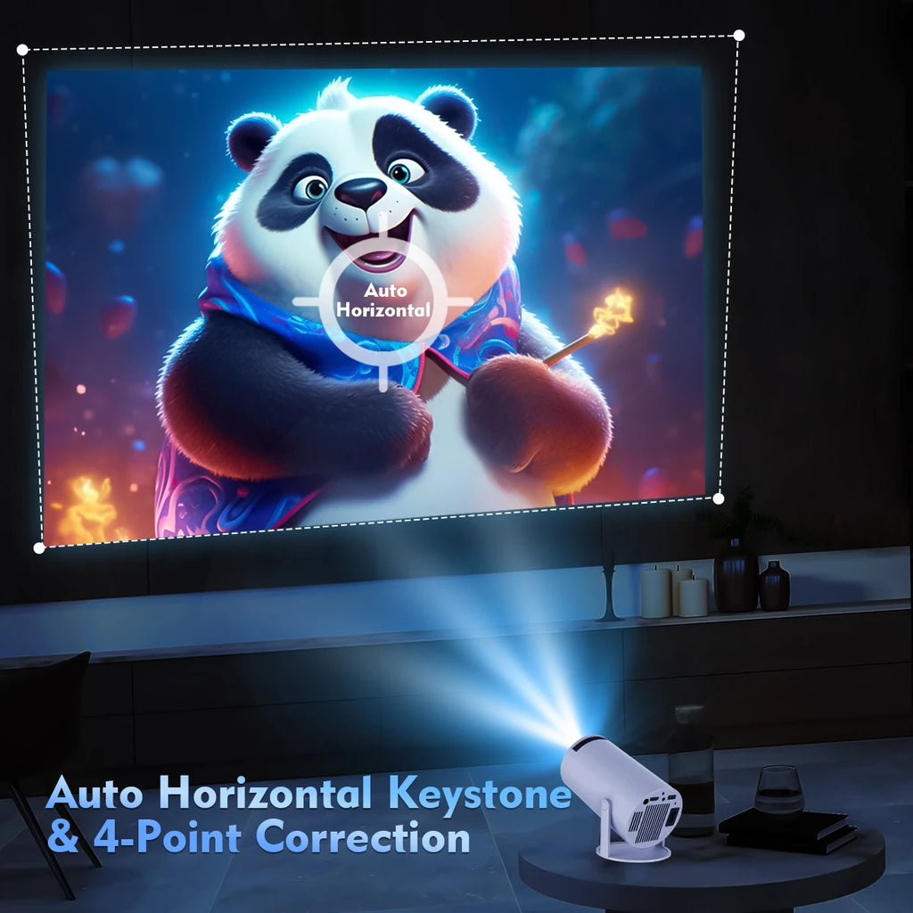 MAGCUBIC HY300 Pro Smart Projector – Android TV, WiFi, Bluetooth, 1080p Supported, Portable Mini Projector for Home Theater & Bedroom